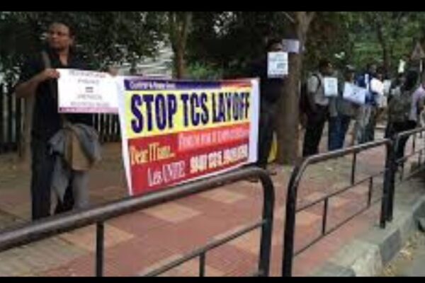 tcs layoffs protest