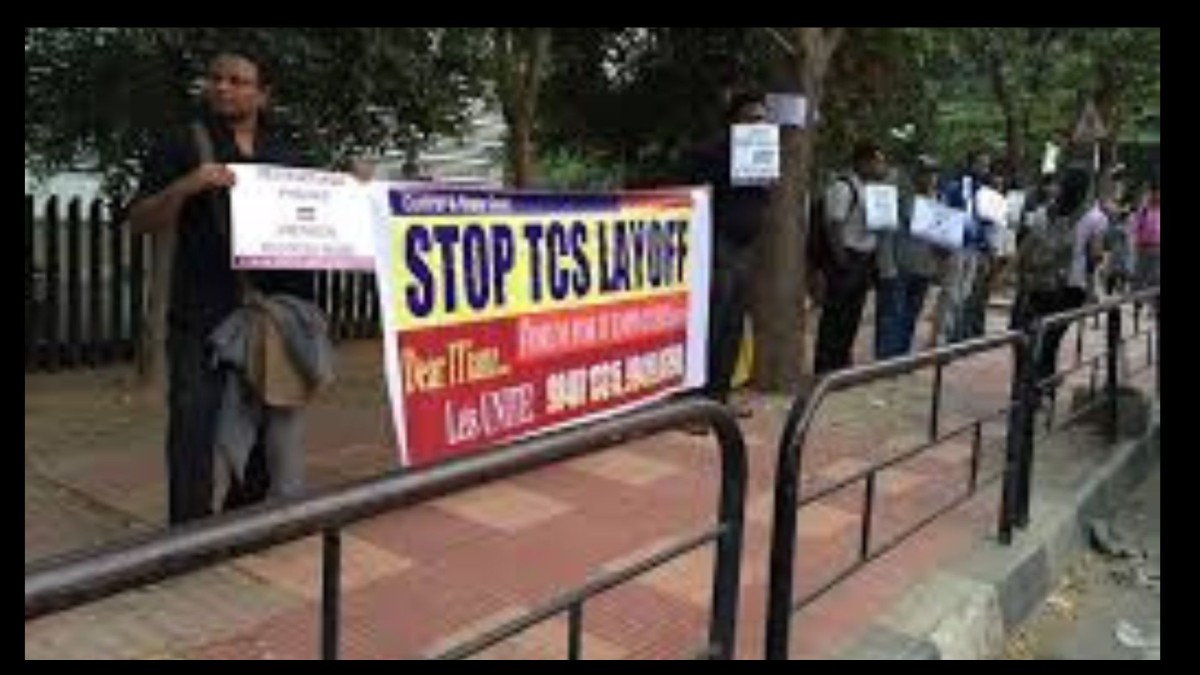 tcs layoffs protest