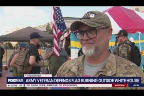 Veteran Burning Flag