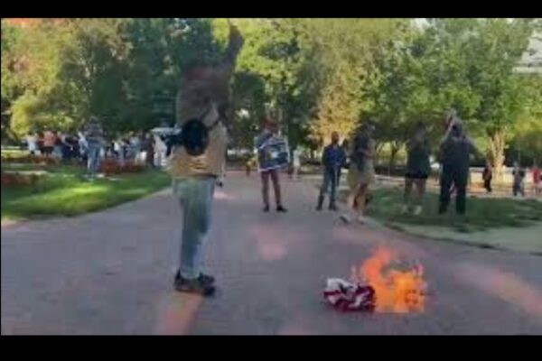 Veteran Burning Flag